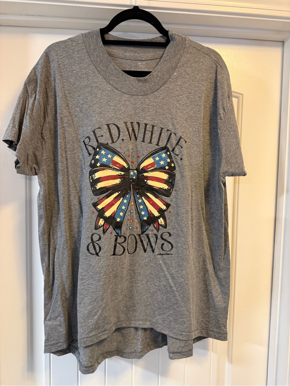 Southern Bliss Tee with Patriotic Bow Graphic